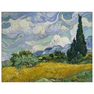Campo de Trigo Con Cipreses - Vincent Van Gogh - cm. 60x80