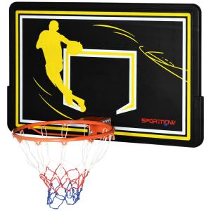 Canasta de baloncesto 110x90x70 cm negro y amarillo