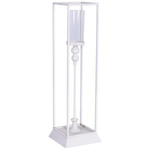 Candelabro de metal 24x24x83 blanco