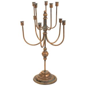 Candelabro de metal dorado 36x35x60.5