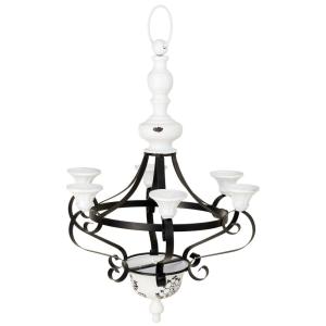 Candelabro de metal negro 52.07x45.72x67.31/74.93h cm