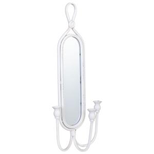 Candelabro de pared de metal envejecido  26x13x62h cm dorado
