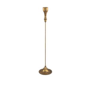 Candelabro de pie alto metal dorado 120x25 cm