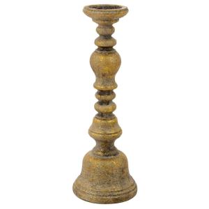 Candelabro de resina dorado 16.5x16.5x46.5
