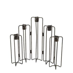 Candelabro decorativo de hierro negro h33