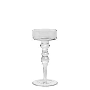 Candelabro decorativo de vidrio transparente h20