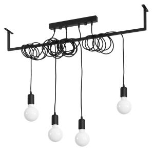 Candelabro irregular en tela, negro l: 100cm