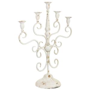 Candelabro metal para 5 velas acabado envejecido 42x16x49,5…