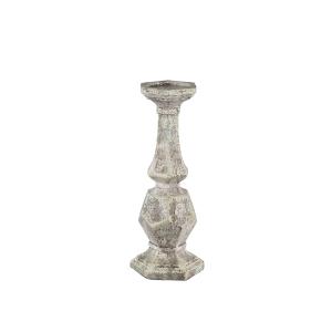 Candelabro redondo cemento gris 36x15 cm