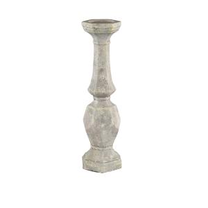 Candelabro redondo cemento gris 48x15 cm