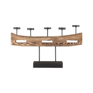 Candelero 36 cm marrón madera