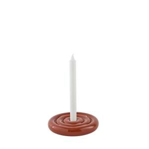 Candelero de gres naranja Ø17xH2,5cm