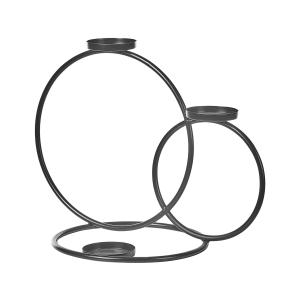 Candelero metal 33 cm negro