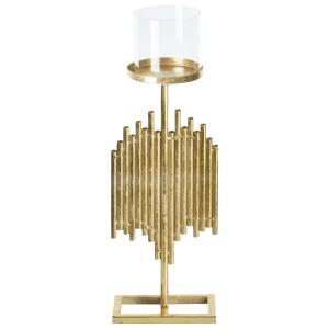 Candelero metal 53 cm dorado
