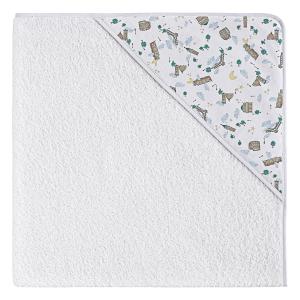 Capa de baño bebe con capucha. 100% algodón italia verde