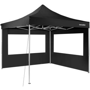 Carpa aluminio plegable, ajustable, 2 paneles laterales, 3x…
