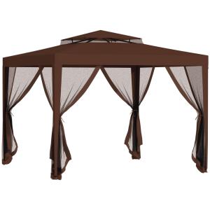 Carpa de jardín 297x297x268 cm marrón
