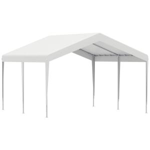 Carpa Garaje para Coche 400x400x280 cm Blanco