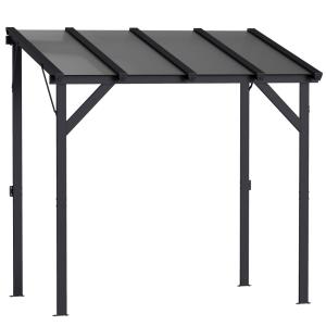 Carpa para barbacoa 244x148x244 cm gris oscuro