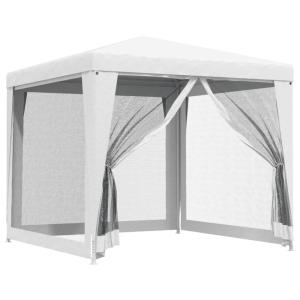Carpa para celebraciones con 4 paredes poliéster blanco 250…