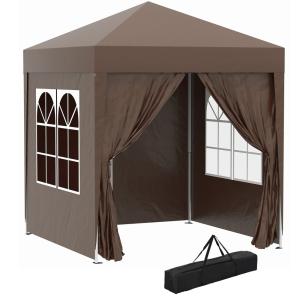 Carpa plegable 200x200x240 cm marrón
