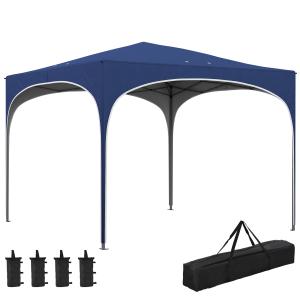 Carpa plegable 295x295x255 cm azul