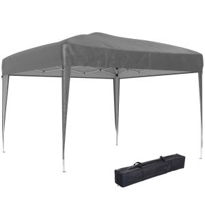 Carpa plegable 295x295x255 cm gris