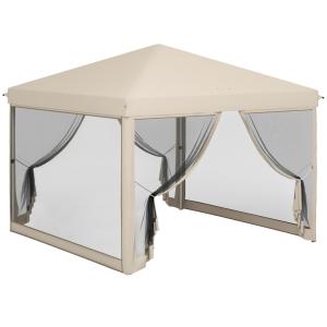 Carpa plegable 295x295x265 cm beige