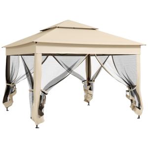 Carpa plegable 325x325x270 cm crema