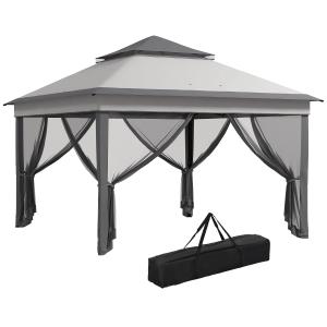 Carpa plegable 326x326x272 cm gris