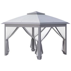 Carpa plegable 330x330x288 cm gris