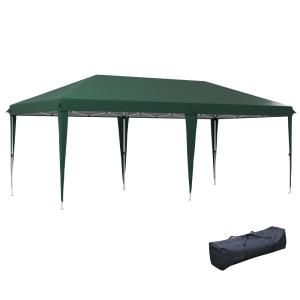 Carpa plegable 585x295x265 cm verde