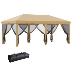 Carpa plegable 585x295x270 cm beige