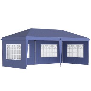 Carpa plegable azul 585 x 295 x 270 cm