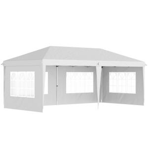 Carpa plegable blanco 585 x 295 x 270 cm