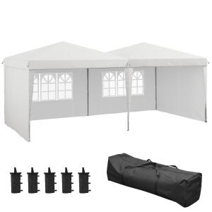 Carpa plegable blanco 585 x 295 x 275 cm