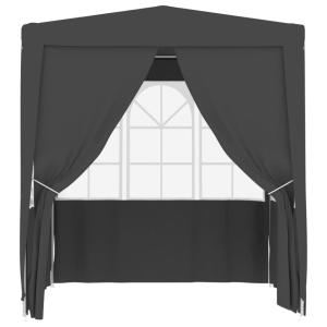 Carpa profesional fiestas con paredes acero gris 90 g/m² 25…