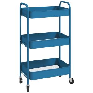 Carrito auxiliar azul 45 x 30.6 x 79 cm