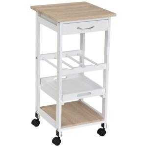 Carrito de cocina 37x37x76 cm blanco