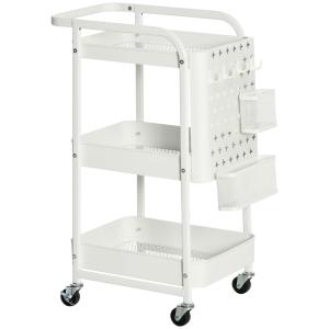Carrito de cocina 51.5x32x75.6 cm blanco