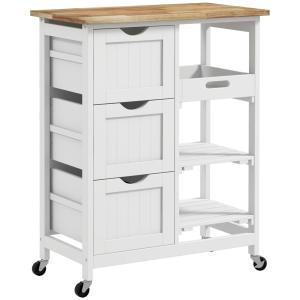 Carrito de cocina 67x37x85.5 cm blanco