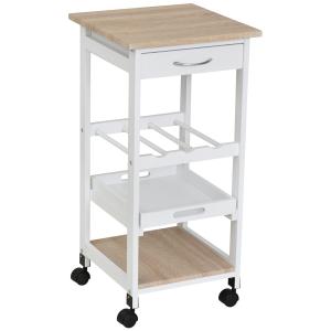 Carrito de cocina blanco 37 x 37 x 76 cm