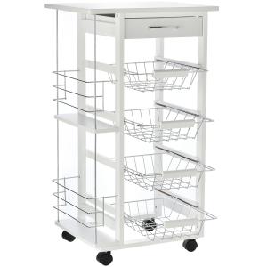 Carrito de cocina blanco 47 x 37 x 83 cm