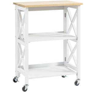 Carrito de cocina blanco 60 x 40 x 84 cm