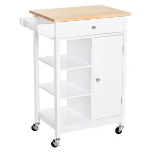 Carrito de Cocina Blanco 66x39.5x86.5 cm