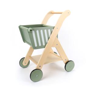 Carrito de la compra de madera para niños