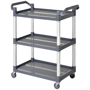 Carro de almacenamiento 88x44x93 cm plateado y gris