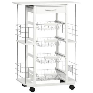 Carro de cocina 57x37x83 cm blanco
