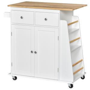 Carro de cocina 89x45x89.5 cm blanco