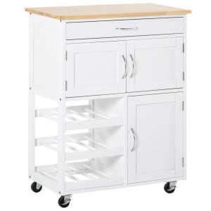 Carro de cocina blanco 67 x 37 x 87 cm